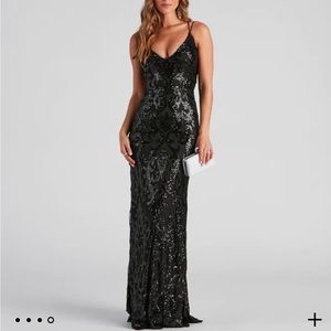 Lila Formal Open Back Sequin Mermaid Dress